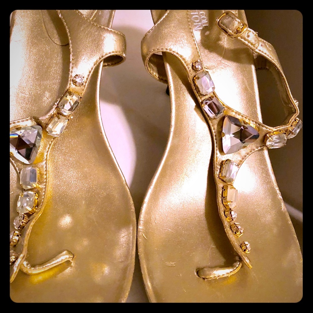 New Kenneth Cole crystal sandals size 10.